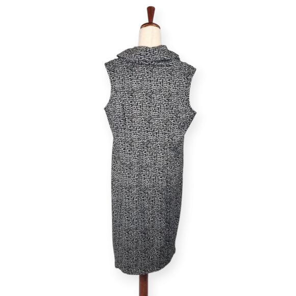 Lane Bryant Midi Sheath Dress Cowl Neck Sleeveless Gray Black Women's Size 14/16 - Picture 3 of 10
